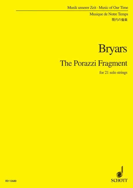 The Porazzi Fragment for 21 solo strings 布萊亞斯 弦樂器 總譜 朔特版 | 小雅音樂 Hsiaoya Music