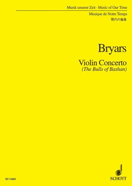 Violin Concerto The Bulls of Bashan 布萊亞斯 小提琴協奏曲 總譜 朔特版 | 小雅音樂 Hsiaoya Music