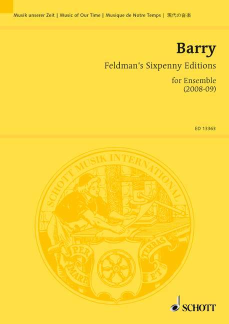 Feldman's Sixpenny Editions for ensemble 白瑞．傑拉德 總譜 朔特版 | 小雅音樂 Hsiaoya Music