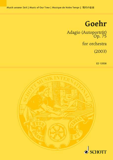 Adagio (Autoporträt) op. 75 for orchestra 哥爾．亞力山大 慢板 管弦樂團 總譜 朔特版 | 小雅音樂 Hsiaoya Music