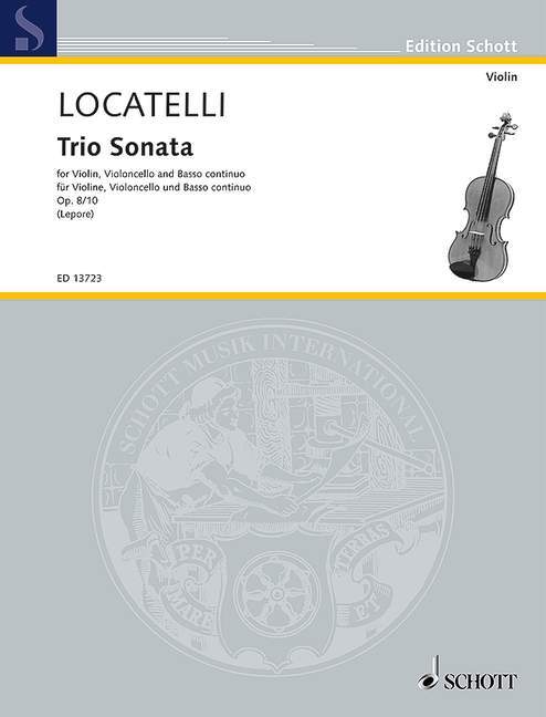 Trio Sonata op. 8/10 Vol. III for Violin, Violoncello and Basso continuo 洛卡泰利 三重奏鳴曲 小提琴大提琴 小提琴加鋼琴 朔特版 | 小雅音樂 Hsiaoya Music