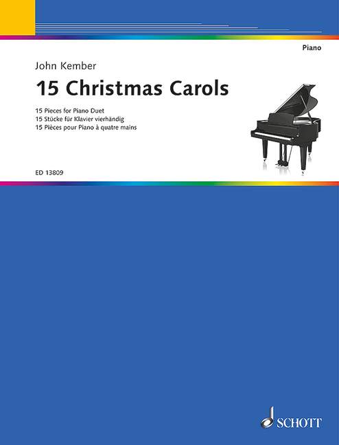 15 Christmas Carols 15 Pieces 耶誕頌歌 小品 4手聯彈(含以上) 朔特版 | 小雅音樂 Hsiaoya Music