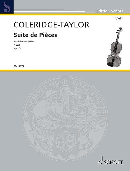 Suite de Pièces op. 3 for violin and piano 柯爾瑞基－泰勒 組曲 小提琴鋼琴 小提琴加鋼琴 朔特版 | 小雅音樂 Hsiaoya Music