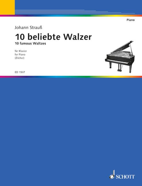 10 famous Waltzes easy material 史特勞斯．約翰 圓舞曲 鋼琴獨奏 朔特版 | 小雅音樂 Hsiaoya Music