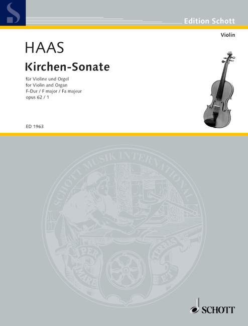 Kirchen-Sonate F Major op. 62/1 哈斯約瑟夫 大調 小提琴加鋼琴 朔特版 | 小雅音樂 Hsiaoya Music