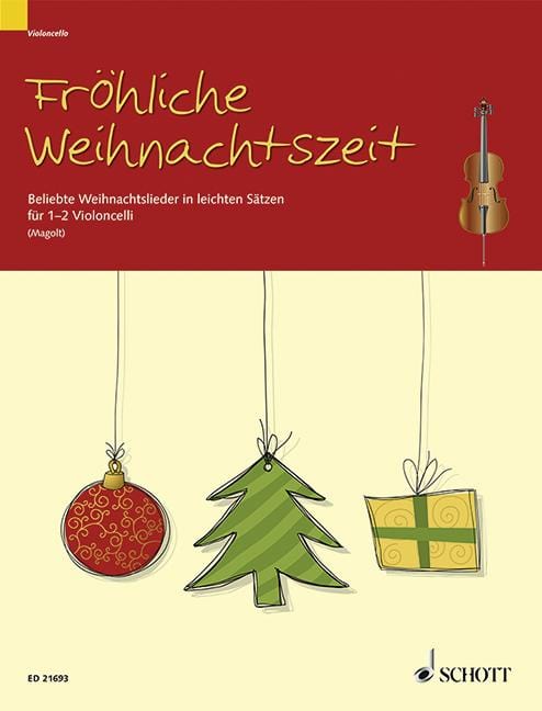Fröhliche Weihnachtszeit Beliebte Weihnachtslieder in leichten Sätzen 大提琴 2把 朔特版 | 小雅音樂 Hsiaoya Music