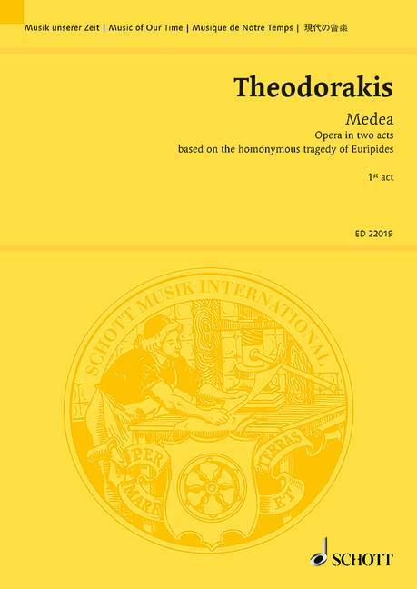 Medea - Akt 1 Tragédie lyrique in two acts based on the homonymous tragedy of Euripides 狄奧多拉奇斯 總譜 朔特版 | 小雅音樂 Hsiaoya Music