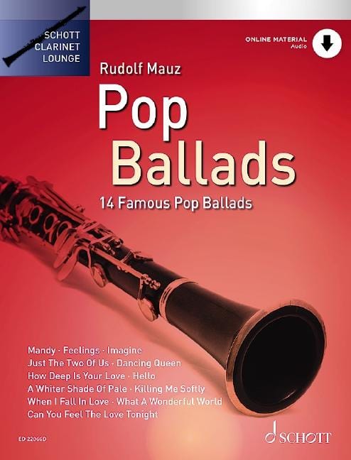 Pop Ballads 14 Famous Pop Ballads 流行音樂敘事曲 流行音樂敘事曲 豎笛獨奏 朔特版 | 小雅音樂 Hsiaoya Music