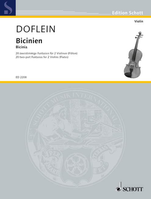 Bicinien 20 two-part Fantasias from around 1600 二聲部 幻想曲 輪唱曲 雙小提琴 朔特版 | 小雅音樂 Hsiaoya Music