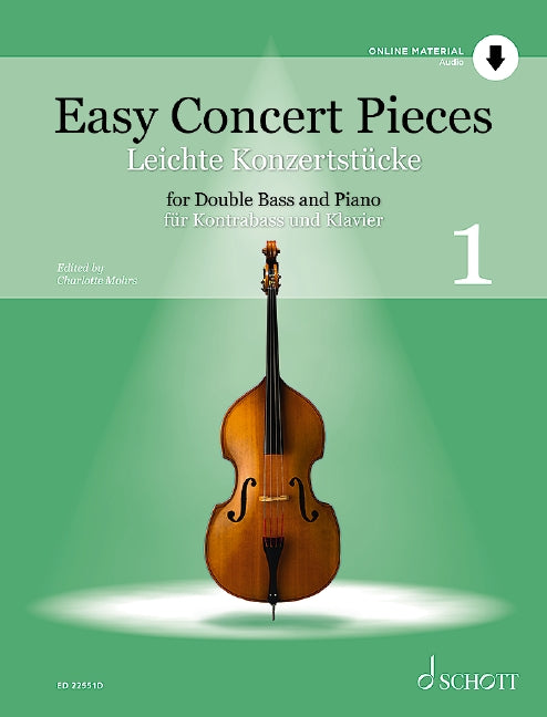 Easy Concert Pieces Vol. 1 25 Easy Pieces from 5 Centuries in half and 1st Position 低音大提琴含鋼琴伴奏 音樂會 小品 朔特版 | 小雅音樂 Hsiaoya Music