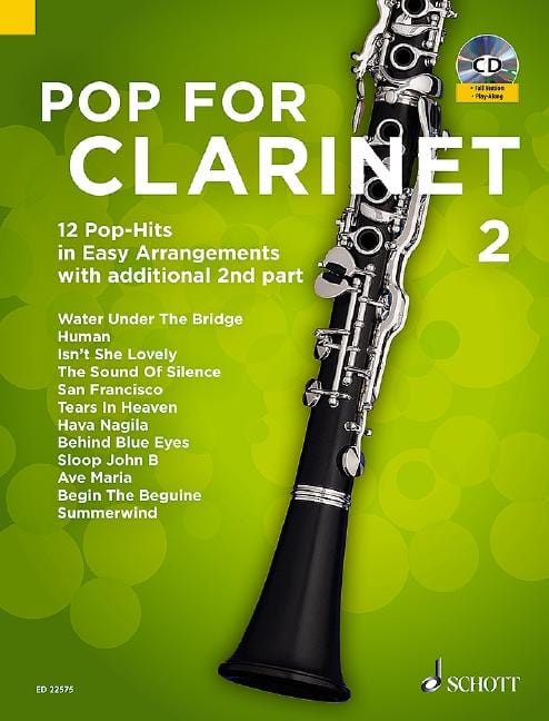 Pop For Clarinet 2 Band 2 12 Pop-Hits in Easy Arrangements with additional 2nd part 流行音樂 流行音樂 編曲 豎笛 2把 朔特版 | 小雅音樂 Hsiaoya Music