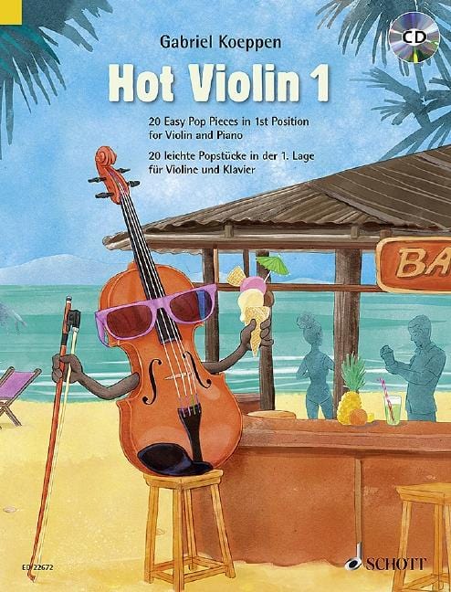 Hot Violin 1 20 Easy Pop Pieces in 1st position 小提琴 流行音樂小品 把位 小提琴加鋼琴 朔特版 | 小雅音樂 Hsiaoya Music