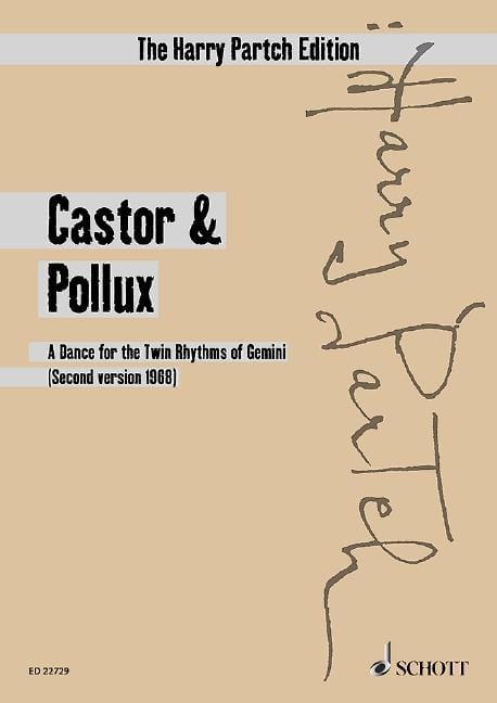 Castor & Pollux A Dance for the Twin Rhythms of Gemini (2nd Version, 1968) 帕奇 舞曲 節奏 總譜 朔特版 | 小雅音樂 Hsiaoya Music