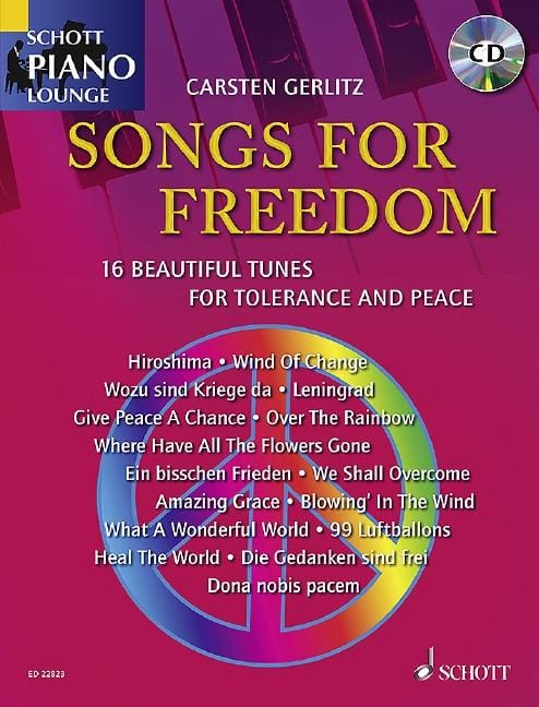 Songs For Freedom 16 Beautiful Tunes For Tolerance And Peace 歌 歌調 鋼琴獨奏 朔特版 | 小雅音樂 Hsiaoya Music