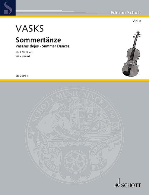 Summer Dances (Vasaras dejas) 瓦斯克斯 舞曲 雙小提琴 朔特版 | 小雅音樂 Hsiaoya Music