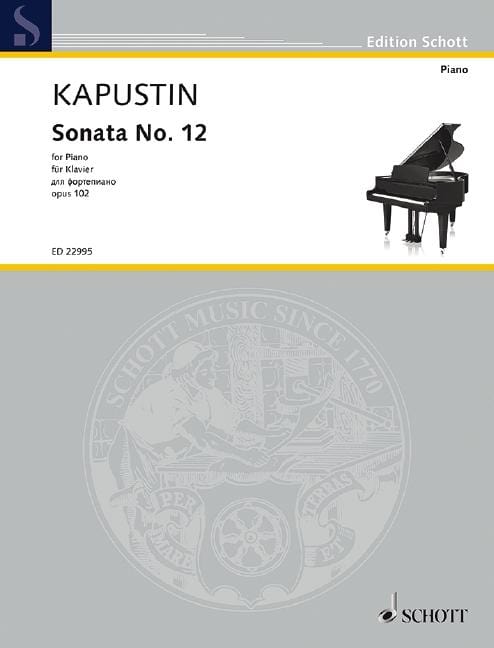 Sonata No. 12 op. 102 卡普斯汀．尼古拉 奏鳴曲 鋼琴獨奏 朔特版 | 小雅音樂 Hsiaoya Music