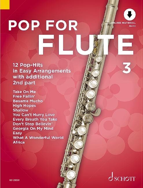 Pop For Flute 3 Band 3 12 Pop-Hits in Easy Arrangements with additional 2nd part 流行音樂長笛 流行音樂 編曲 長笛獨奏 朔特版 | 小雅音樂 Hsiaoya Music