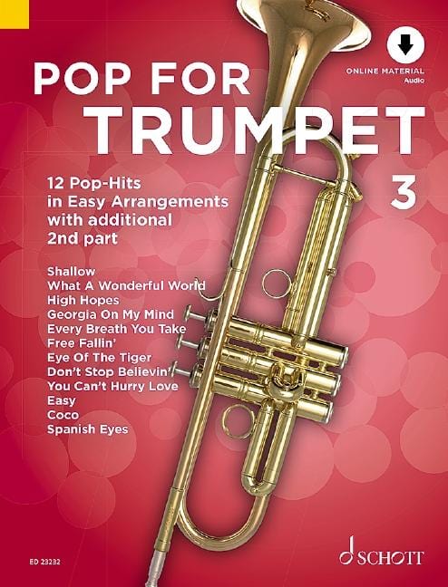 Pop For Trumpet 3 Band 3 12 Pop-Hits in Easy Arrangements with additional 2nd part 流行音樂小號 流行音樂 編曲 小號獨奏 朔特版 | 小雅音樂 Hsiaoya Music