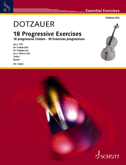 18 Progressive Exercises op. 120 Urtext 多曹兒 練習曲 歌詞 大提琴練習曲 朔特版 | 小雅音樂 Hsiaoya Music