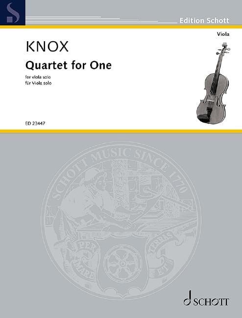 Quartet for One for viola solo 四重奏 中提琴 中提琴獨奏 朔特版 | 小雅音樂 Hsiaoya Music