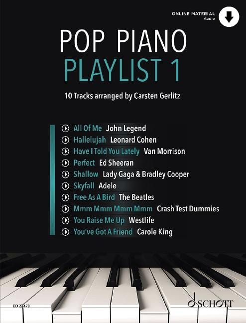Pop Piano Playlist 1 Band 1 10 Tracks - arranged by Carsten Gerlitz 流行音樂鋼琴 改編 鋼琴獨奏 朔特版 | 小雅音樂 Hsiaoya Music
