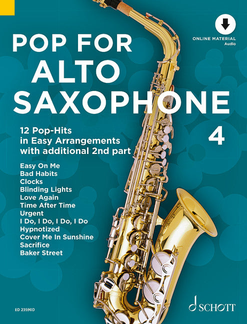 Pop For Alto Saxophone 4 Vol. 4 薩氏管 流行音樂中音薩氏管 朔特版 | 小雅音樂 Hsiaoya Music