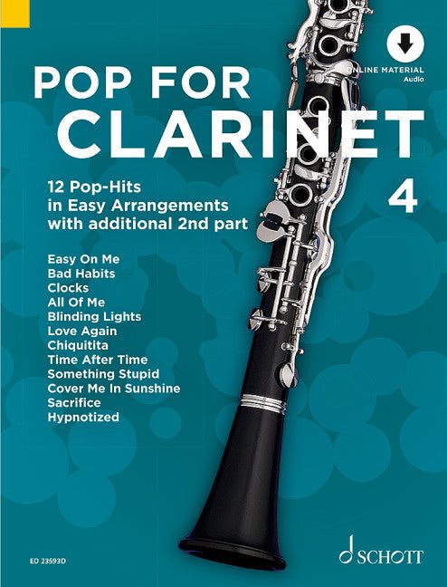 Pop For Clarinet 4 Vol. 4 12 Pop-Hits in Easy Arrangements 豎笛把含以上 流行音樂 流行音樂 編曲 朔特版 | 小雅音樂 Hsiaoya Music