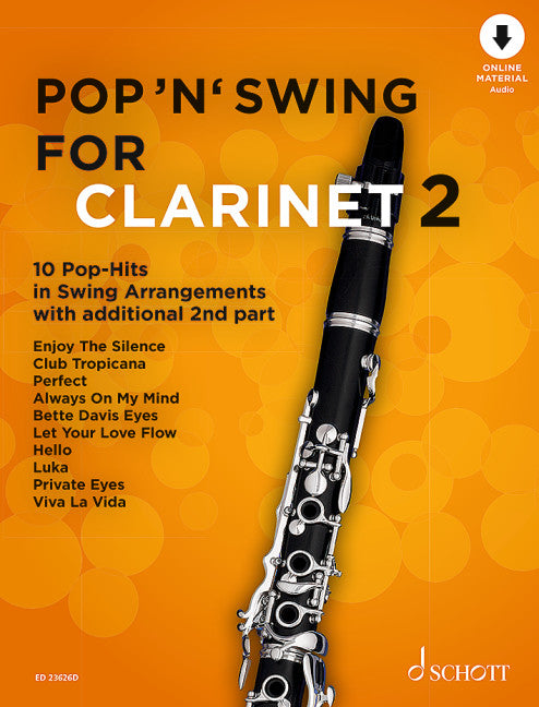 Pop 'n' Swing For Clarinet Vol. 2 豎笛把含以上 流行音樂搖擺樂 朔特版 | 小雅音樂 Hsiaoya Music