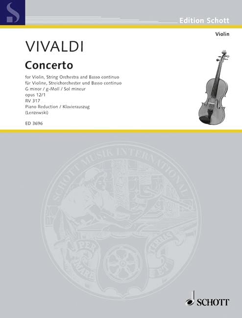 Concerto G Minor op. 12/1 RV 317 / PV 343 韋瓦第 協奏曲小調 小提琴加鋼琴 朔特版 | 小雅音樂 Hsiaoya Music
