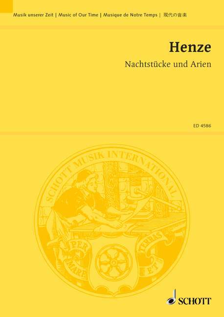 Nachtstücke und Arien nach Gedichten von Ingeborg Bachmann 亨采 總譜 朔特版 | 小雅音樂 Hsiaoya Music