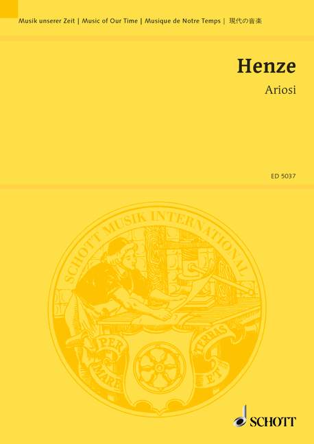 Ariosi to poems by Torquato Tasso 亨采 總譜 朔特版 | 小雅音樂 Hsiaoya Music
