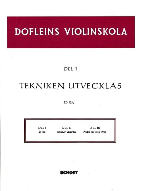 Dofleins Violinskola Band 2 En studiegang för violinspelet - Tekniken utvecklas 小提琴 小提琴 小提琴教材 朔特版 | 小雅音樂 Hsiaoya Music