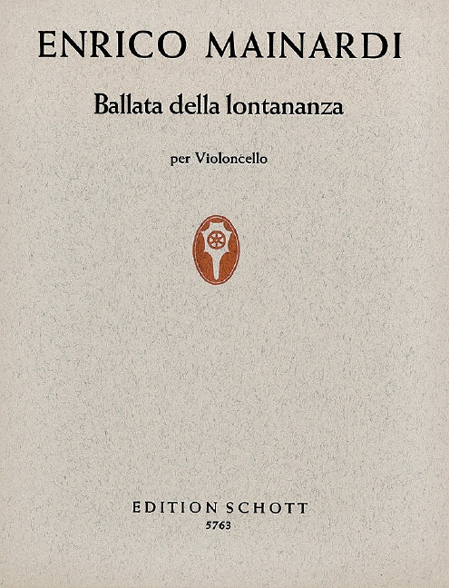 Ballata della Lontonanza 馬伊納第 大提琴獨奏 朔特版 | 小雅音樂 Hsiaoya Music
