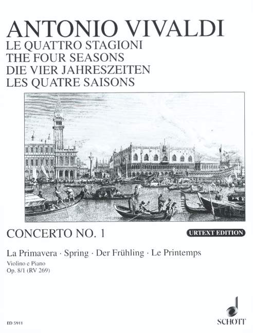 The Four Seasons op. 8/1 RV 269 / PV 241 Spring E Major 韋瓦第 四季 大調 小提琴加鋼琴 朔特版 | 小雅音樂 Hsiaoya Music