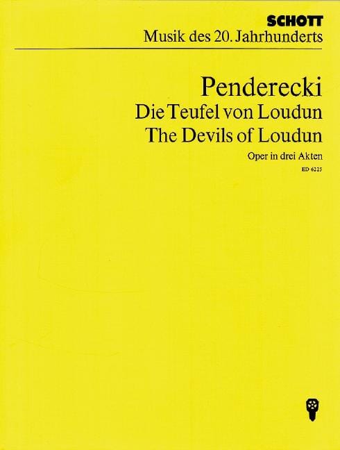 The Devils of Loudun Opera in 3 Acts 彭德瑞茲基 歌劇 總譜 朔特版 | 小雅音樂 Hsiaoya Music