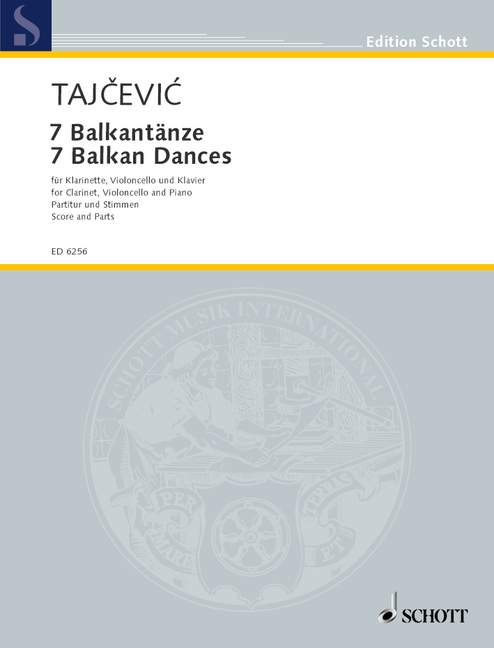 7 Balkan Dances 塔切維克 鋼琴三重奏 舞曲 朔特版 | 小雅音樂 Hsiaoya Music