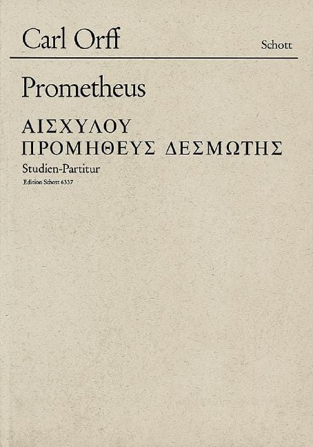 Prometheus Tragödie des Aischylos 奧福 普羅米修斯 總譜 朔特版 | 小雅音樂 Hsiaoya Music