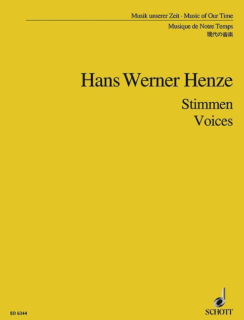 Voices – Stimmen Eine Sammlung von Liedern 亨采 人聲 歌曲 總譜 朔特版 | 小雅音樂 Hsiaoya Music