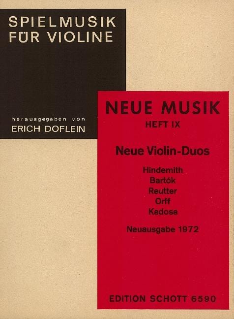 Neue Violin-Duos Hindemith, Bartók, Reutter, Orff, Kadosa 小提琴二重奏 奧福 雙小提琴 朔特版 | 小雅音樂 Hsiaoya Music