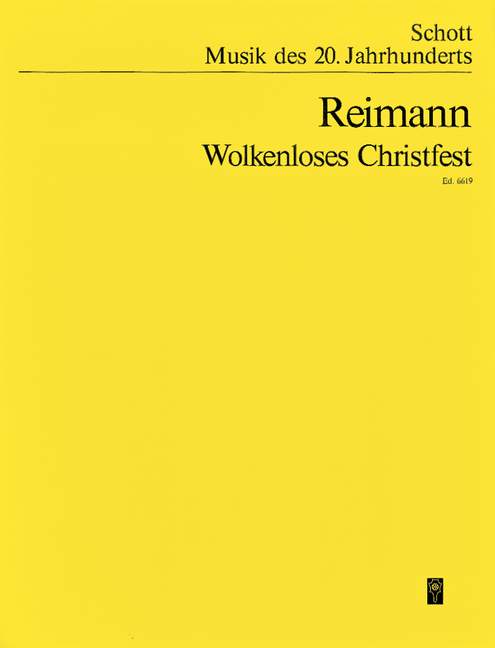 Wolkenloses Christfest Requiem nach Gedichten von Otfried Büthe 萊曼 安魂曲 總譜 朔特版 | 小雅音樂 Hsiaoya Music