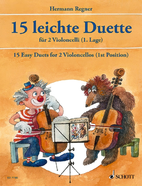 15 easy Duets (1st position) 二重奏把位 大提琴 2把 朔特版 | 小雅音樂 Hsiaoya Music