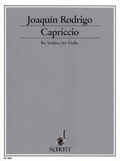 Capriccio (Ofrenda a Pablo Sarasate) 羅德利哥 隨想曲 小提琴獨奏 朔特版 | 小雅音樂 Hsiaoya Music