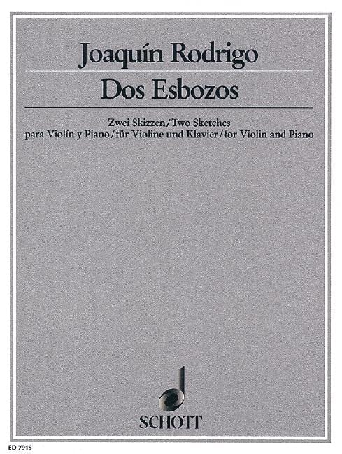 Dos Esbozos Two Sketches 羅德利哥 小提琴加鋼琴 朔特版 | 小雅音樂 Hsiaoya Music