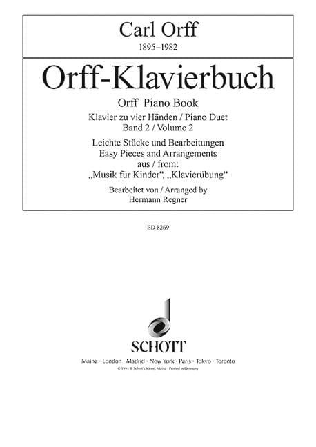 Orff Piano Book Band 2 Easy Pieces and Arrangements from Musik für Kinder and Klavierübung 奧福 奧福鋼琴 小品 編曲 鍵盤練習曲 4手聯彈(含以上) 朔特版 | 小雅音樂 Hsiaoya Music