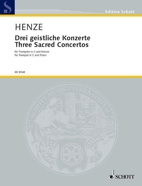 Three Sacred Concertos for trumpet and piano 亨采 協奏曲小號鋼琴 小號 1把以上加鋼琴 朔特版 | 小雅音樂 Hsiaoya Music
