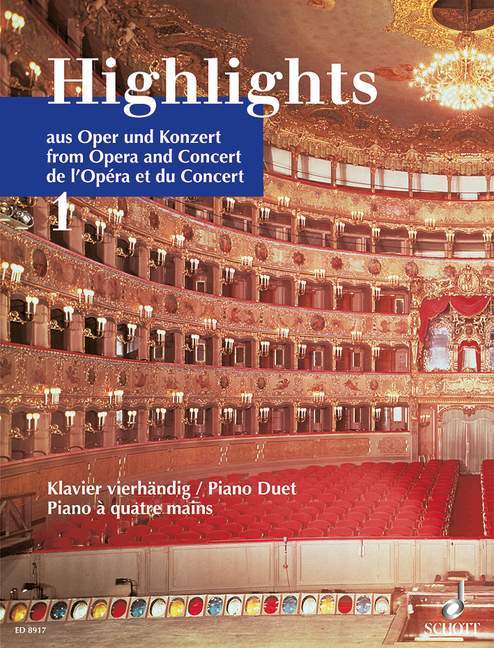 Highlights from Opera and Concert Band 1 Famous Pieces in Easy Arrangements 歌劇室內管樂團 小品 編曲 4手聯彈(含以上) 朔特版 | 小雅音樂 Hsiaoya Music