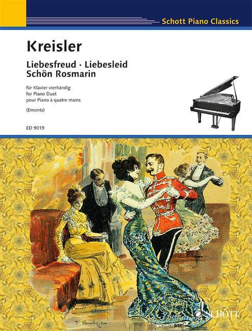 Liebesfreud / Liebesleid / Schön Rosmarin Alt-Wiener Tanzweisen 克萊斯勒 愛之喜 愛之悲 美麗的露絲瑪琳 4手聯彈(含以上) 朔特版 | 小雅音樂 Hsiaoya Music