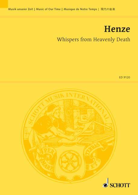 Whispers from Heavenly Death Cantata for high voice and piano (or eight instrumentalists) 亨采 清唱劇 人聲鋼琴 樂器 總譜 朔特版 | 小雅音樂 Hsiaoya Music
