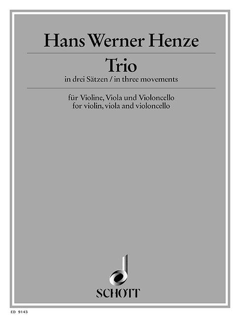 Trio for violin, viola and cello 亨采 弦樂三重奏中提琴大提琴 朔特版 | 小雅音樂 Hsiaoya Music