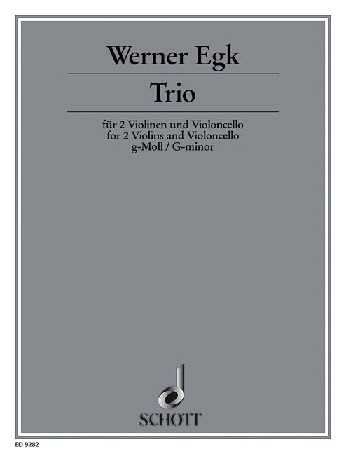 Trio G Minor 艾格科 弦樂三重奏小調 朔特版 | 小雅音樂 Hsiaoya Music